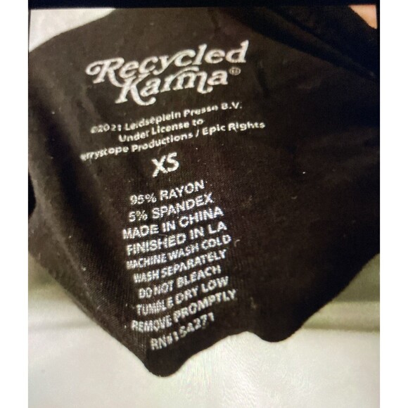 Recyled Karma Black AC/DC "The Razors Edge Tour" graphic tee - Rock  XS Small - Picture 4 of 4